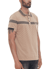 Italian Print Collared Polo Shirt1